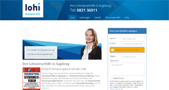 Desktop Screenshot of lohnsteuerhilfe-augsburg.net